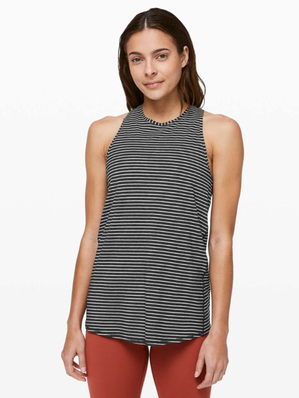 NWT lululemon athletica Black and White Striped Tank Top